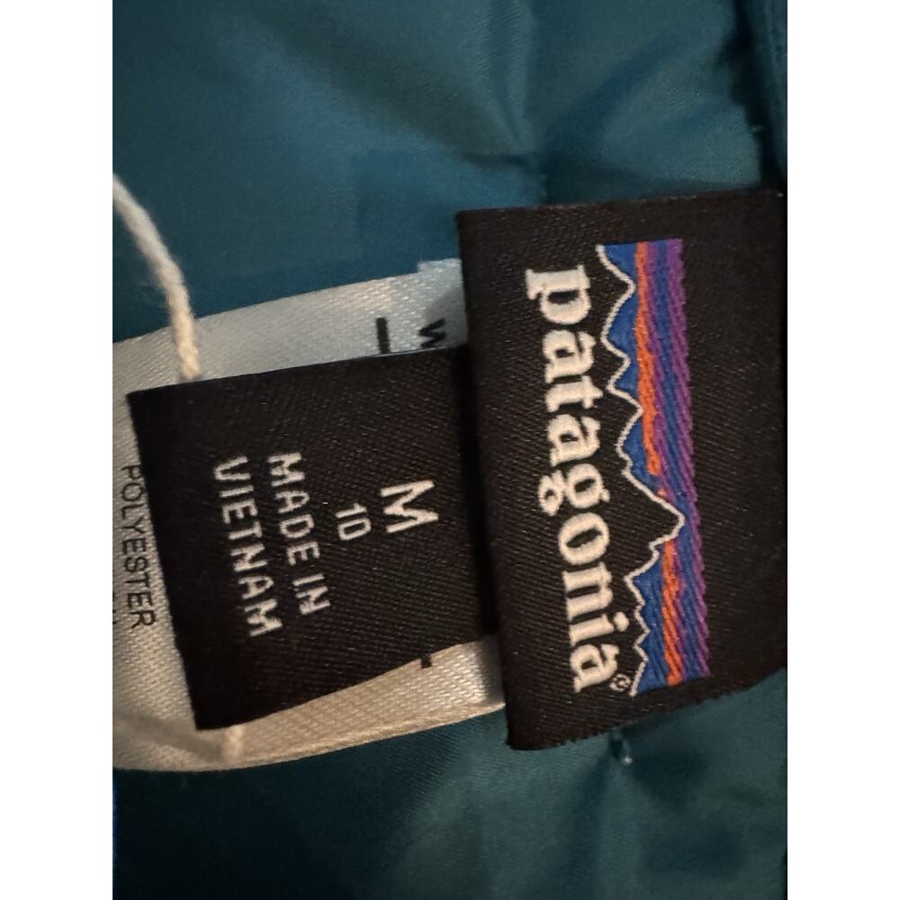 Patagonia Youth Powder Town Pants Skiff Blue Size Medium 10 Light Blue Snow Ski - Picture 16 of 16